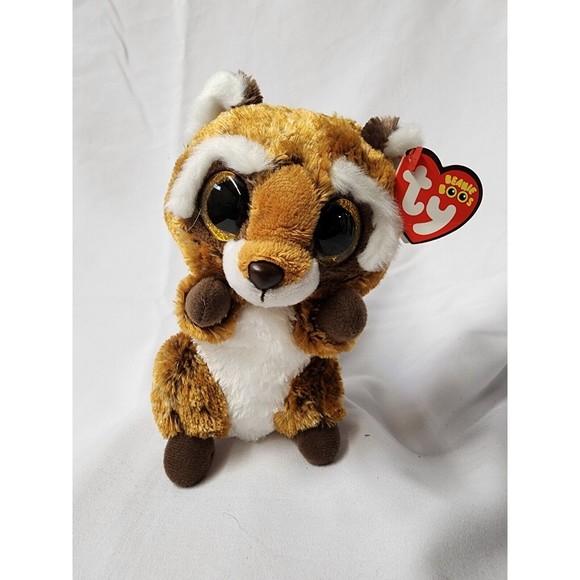 Ty Beanie Boos  Rusty the 6" Raccoon  Birthday July 11 - Picture 1 of 4